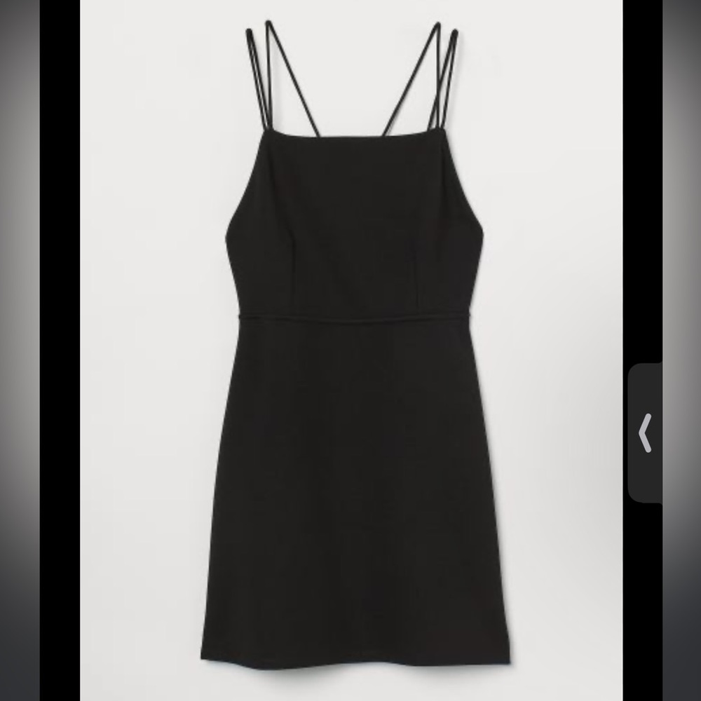 Cute Fitted Black Dress H&M